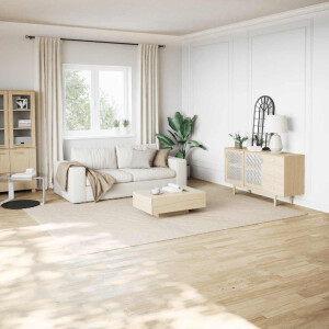 vidaXL Vloerkleed shaggy crèmewit 240x340 cm polyester