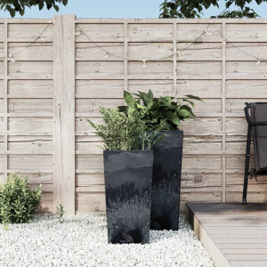 vidaXL Plantenbak uitneembare bak beton-look 11/26,5 L PP antraciet