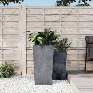 vidaXL Plantenbak met uitneembare bak beton-look 21/49 L PP grijs