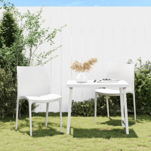 vidaXL Tuinstoelen 2 st 50x46x80 cm polypropeen wit
