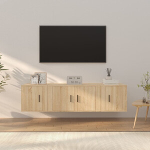 vidaXL 3-delige Tv-meubelset bewerkt hout sonoma eikenkleurig