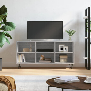 vidaXL Tv-meubel 103,5x30x50 cm bewerkt hout grijs sonoma eikenkleurig