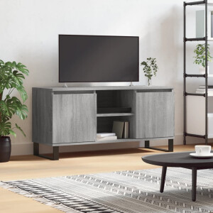 vidaXL Tv-meubel 104x35x50 cm bewerkt hout grijs sonoma eikenkleurig