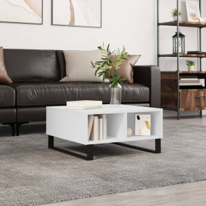 vidaXL Salontafel 60x60x30 cm bewerkt hout wit