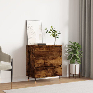vidaXL Dressoir 60x35x70 cm bewerkt hout gerookt eikenkleurig