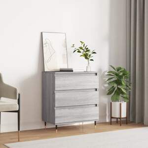 vidaXL Dressoir 60x35x70 cm bewerkt hout grijs sonoma eikenkleurig