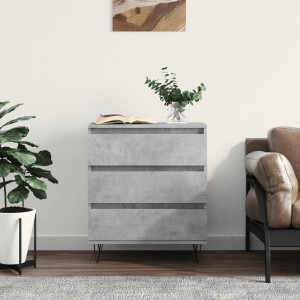 vidaXL Dressoir 60x35x70 cm bewerkt hout betongrijs