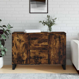 vidaXL Dressoir 101,5x35x70 cm bewerkt hout gerookt eikenkleurig