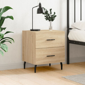 vidaXL Nachtkastje 40x35x47,5 cm bewerkt hout sonoma eikenkleurig