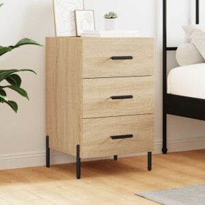 vidaXL Nachtkastje 40x40x66 cm bewerkt hout sonoma eikenkleurig