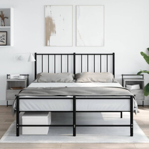 vidaXL Nachtkastjes 2 st wandgemonteerd 40x30x61 cm hout grijs sonoma