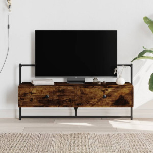 vidaXL Tv-meubel wandgemonteerd 100,5x30x51 cm hout gerookt eikenkleur