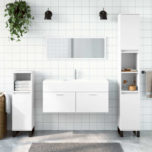 vidaXL Badkamerkast met spiegel bewerkt hout wit