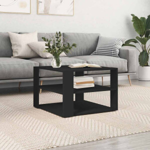 vidaXL Salontafel 58x58x40 cm bewerkt hout zwart