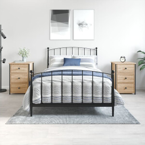 vidaXL Nachtkastjes 2 st 40x36x60 cm bewerkt hout sonoma eikenkleurig