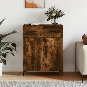 vidaXL Dressoir 69,5x34x90 cm bewerkt hout gerookt eikenkleurig