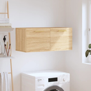 vidaXL Wandkast 80x36,5x35 cm bewerkt hout sonoma eikenkleurig