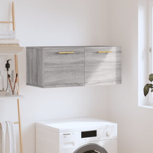 vidaXL Wandkast 80x36,5x35 cm bewerkt hout grijs sonoma eikenkleurig