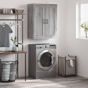 vidaXL Wandkast 69,5x34x90 cm bewerkt hout grijs sonoma eikenkleurig