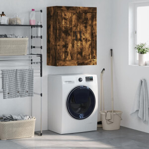 vidaXL Wandkast 69,5x34x90 cm bewerkt hout gerookt eikenkleurig