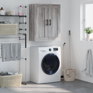 vidaXL Wandkast 69,5x34x90 cm bewerkt hout grijs sonoma eikenkleurig