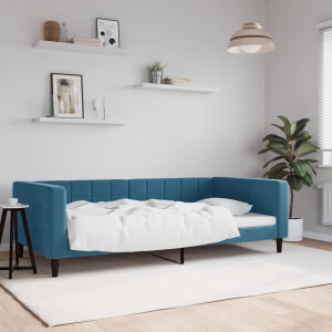vidaXL Slaapbank 100x200 cm fluweel blauw