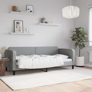 vidaXL Slaapbank 80x200 cm stof lichtgrijs