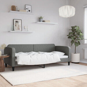 vidaXL Slaapbank 80x200 cm stof donkergrijs