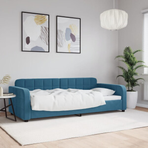 vidaXL Slaapbank 90x200 cm fluweel blauw