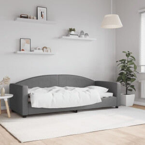 vidaXL Slaapbank 80x200 cm stof donkergrijs