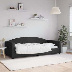 vidaXL Slaapbank 90x200 cm stof zwart