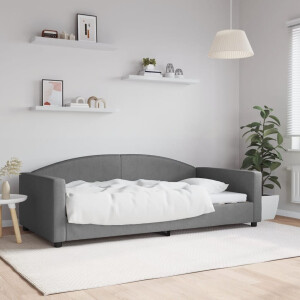 vidaXL Slaapbank 100x200 cm stof donkergrijs