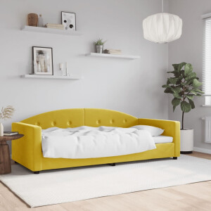 vidaXL Slaapbank 90x200 cm fluweel geel