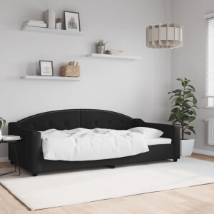 vidaXL Slaapbank 100x200 cm stof zwart