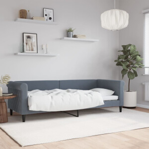vidaXL Slaapbank 80x200 cm fluweel donkergrijs