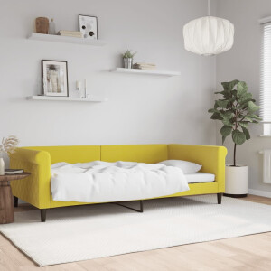 vidaXL Slaapbank 100x200 cm fluweel geel