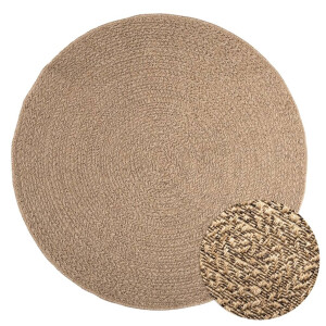 vidaXL Vloerkleed ZIZUR binnen en buiten 160 cm jute look