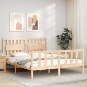 vidaXL Bedframe zonder matras massief grenenhout 160x200 cm