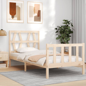 vidaXL Bedframe zonder matras massief grenenhout 90x200 cm
