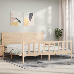 vidaXL Bedframe zonder matras massief grenenhout 200x200 cm
