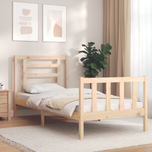 vidaXL Bedframe zonder matras massief grenenhout 90x200 cm