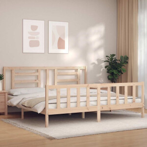 vidaXL Bedframe zonder matras massief grenenhout 200x200 cm