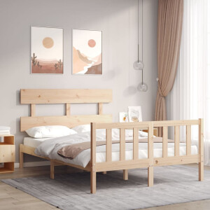 vidaXL Bedframe zonder matras massief grenenhout 120x200 cm