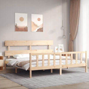 vidaXL Bedframe zonder matras massief grenenhout 200x200 cm