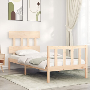 vidaXL Bedframe zonder matras massief grenenhout 90x200 cm