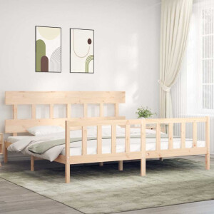 vidaXL Bedframe zonder matras massief grenenhout 200x200 cm