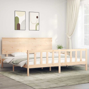 vidaXL Bedframe zonder matras massief grenenhout 200x200 cm