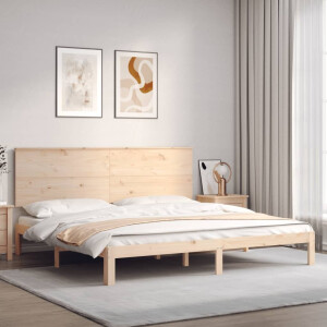vidaXL Bedframe zonder matras massief grenenhout 200x200 cm