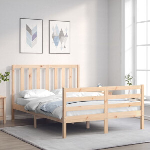 vidaXL Bedframe zonder matras massief grenenhout 140x190 cm