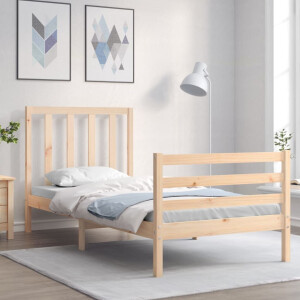 vidaXL Bedframe zonder matras massief grenenhout 90x200 cm